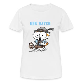 Der Bayer - Frauen T-Shirt atmungsaktiv - Weiß - Vorne - AI Model Female 172 dark (172cm)