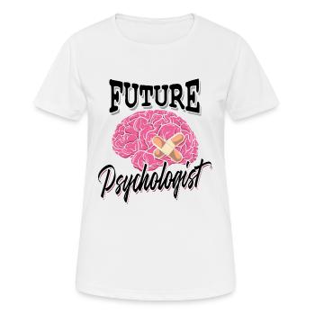 Futur psychologue - Thérapie Psychologie Cerveau - T-shirt respirant Femme - blanc - Devant - AI Model Female 172 dark (172cm)