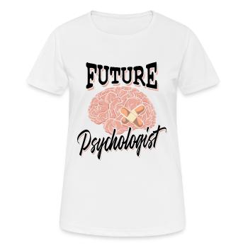 Futur psychologue - Thérapie Psychologie Cerveau - T-shirt respirant Femme - blanc - Devant - AI Model Female 172 dark (172cm)