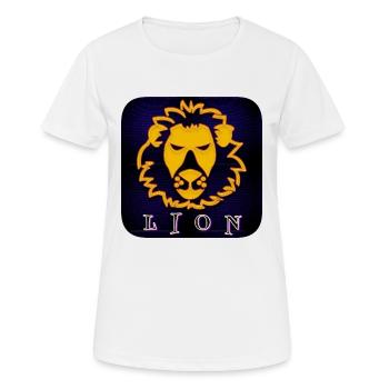 LION (Lion) - T-shirt respirant Femme - blanc - Devant - AI Model Female 172 dark (172cm)