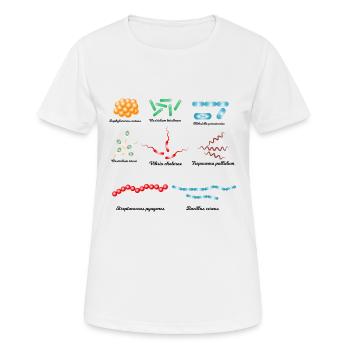 Famous bacteria - pathogens - Women's Breathable T-Shirt - white - Front - AI Model Female 172 dark (172cm)