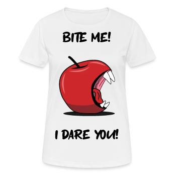 Bad Apple - Mordez-moi, j’ose you_light - T-shirt respirant Femme - blanc - Devant - AI Model Female 172 dark (172cm)