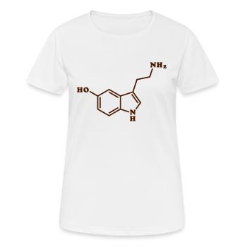Chemische Summenformel für Serotonin - Frauen T-Shirt atmungsaktiv - Weiß - Vorne - AI Model Female 172 dark (172cm)