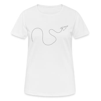 Papierflieger Origami 1c - Frauen T-Shirt atmungsaktiv - Weiß - Vorne - AI Model Female 172 dark (172cm)