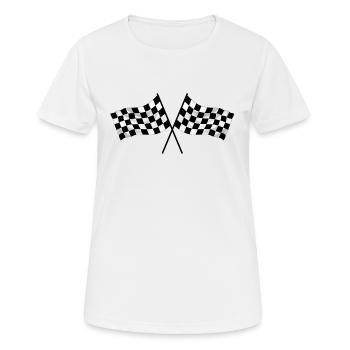 Racing flag - T-shirt respirant Femme - blanc - Devant - AI Model Female 172 dark (172cm)