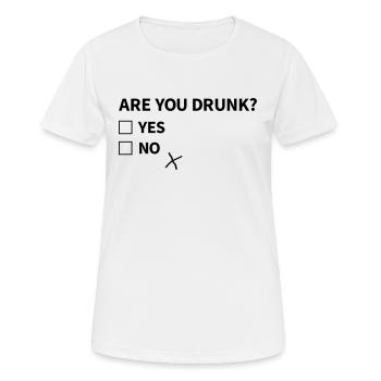 are you drunk? - Women's Breathable T-Shirt - white - Front - AI Model Female 172 dark (172cm)