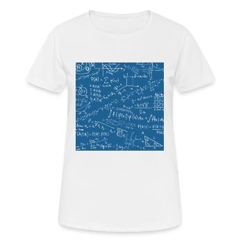 Math Equation Pattern, Quadratic Formula Math Gift - Women's Breathable T-Shirt - white - Front - AI Model Female 172 dark (172cm)