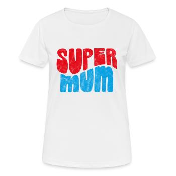 Super maman - T-shirt respirant Femme - blanc - Devant - AI Model Female 172 dark (172cm)