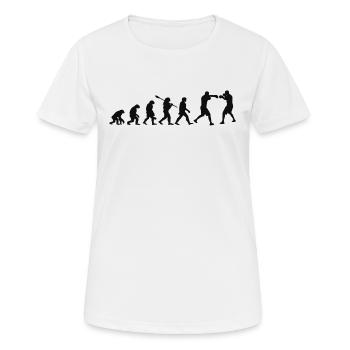 Évolution De La Boxe | Cadeau Boxeur - T-shirt respirant Femme - blanc - Devant - AI Model Female 172 dark (172cm)
