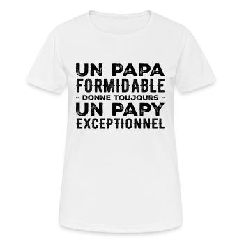 Terrific Dad Gives an Exceptional Grandpa - Women's Breathable T-Shirt - white - Front - AI Model Female 172 dark (172cm)