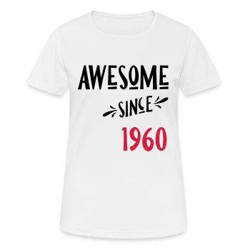 since1960 - Women's Breathable T-Shirt - white - Front - AI Model Female 172 dark (172cm)