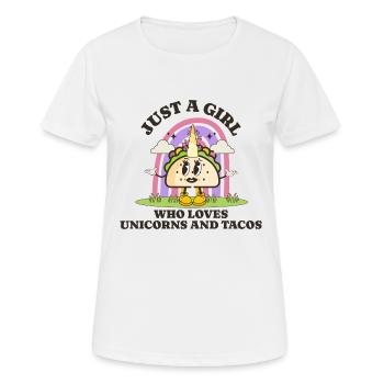 Taco - Frauen T-Shirt atmungsaktiv - Weiß - Vorne - AI Model Female 172 dark (172cm)
