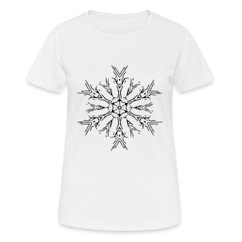 Mandala Lines Abstract Shape Pattern - T-shirt respirant Femme - blanc - Devant - AI Model Female 172 dark (172cm)