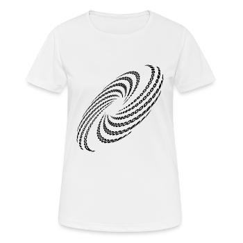 Gedrehte Spirale Planeten Strudel Formation - Frauen T-Shirt atmungsaktiv - Weiß - Vorne - AI Model Female 172 dark (172cm)