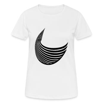 Aile à rayures géométriques - T-shirt respirant Femme - blanc - Devant - AI Model Female 172 dark (172cm)