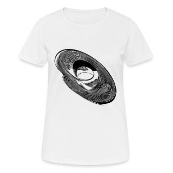 Geometrische Kreis Ellipsen Parabeln Linien - Frauen T-Shirt atmungsaktiv - Weiß - Vorne - AI Model Female 172 dark (172cm)