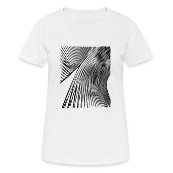 Courbes abstraites - T-shirt respirant Femme - blanc - Devant - AI Model Female 172 dark (172cm)