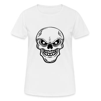 Totenkopf Knochen Halloween Schädel - Frauen T-Shirt atmungsaktiv - Weiß - Vorne - AI Model Female 172 dark (172cm)