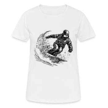 Poudreuse Ski de neige Hors route Style extérieur - T-shirt respirant Femme - blanc - Devant - AI Model Female 172 dark (172cm)