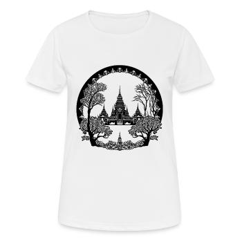 Thailand Tempel Anlage Traum Urlaub Land - Frauen T-Shirt atmungsaktiv - Weiß - Vorne - AI Model Female 172 dark (172cm)