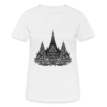 Exotische Thailand Reise Große Land Tempel Anlage - Frauen T-Shirt atmungsaktiv - Weiß - Vorne - AI Model Female 172 dark (172cm)