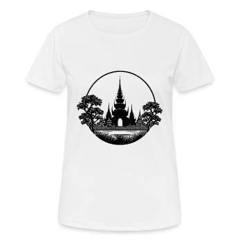 Thailand Exotischer Traum Tempel - Frauen T-Shirt atmungsaktiv - Weiß - Vorne - AI Model Female 172 dark (172cm)