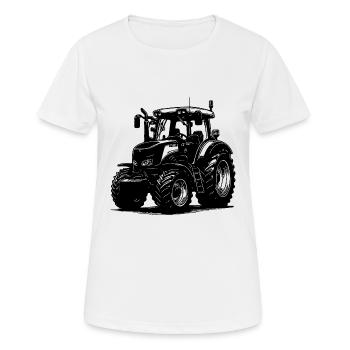 Große Hektar Schlepper Landmaschinen Traktor - Frauen T-Shirt atmungsaktiv - Weiß - Vorne - AI Model Female 172 dark (172cm)