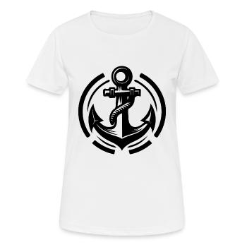 Vintage alter nasser Anker mit dickem Seil - Frauen T-Shirt atmungsaktiv - Weiß - Vorne - AI Model Female 172 dark (172cm)