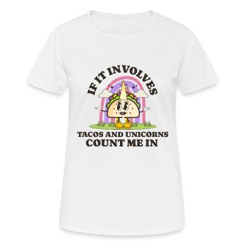 Taco - Frauen T-Shirt atmungsaktiv - Weiß - Vorne - AI Model Female 172 dark (172cm)