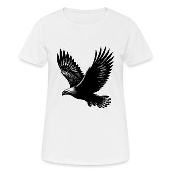 Elegant eagle on huge wings - Women's Breathable T-Shirt - white - Front - AI Model Female 172 dark (172cm)