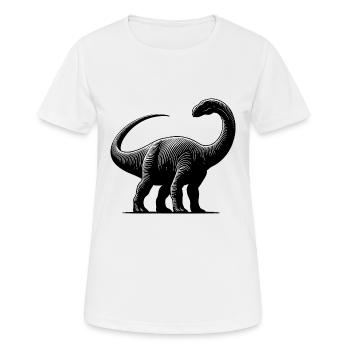 Dinosaure dinosaure dinosaure brachiosaure massif - T-shirt respirant Femme - blanc - Devant - AI Model Female 172 dark (172cm)
