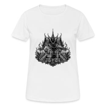 Thailand Tempel Asiatische Architektur - Frauen T-Shirt atmungsaktiv - Weiß - Vorne - AI Model Female 172 dark (172cm)