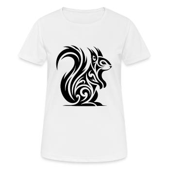Niedliches Eichhörnchen in Tattoo Style - Frauen T-Shirt atmungsaktiv - Weiß - Vorne - AI Model Female 172 dark (172cm)