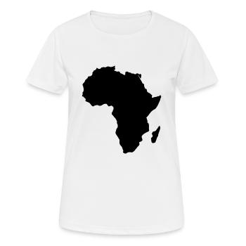 Kontinent Afrika Silhouette - Frauen T-Shirt atmungsaktiv - Weiß - Vorne - AI Model Female 172 dark (172cm)