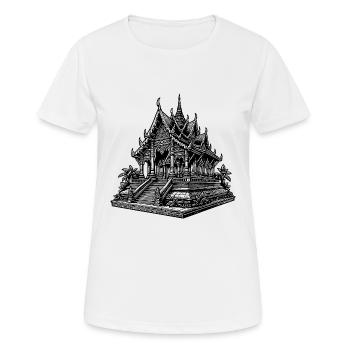 Exotischer hübscher Thailand Tempel - Frauen T-Shirt atmungsaktiv - Weiß - Vorne - AI Model Female 172 dark (172cm)