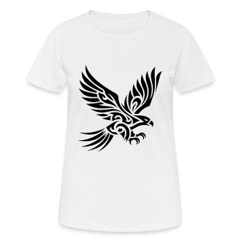 Eleganter schöner Adler auf gewaltigen Schwingen - Frauen T-Shirt atmungsaktiv - Weiß - Vorne - AI Model Female 172 dark (172cm)