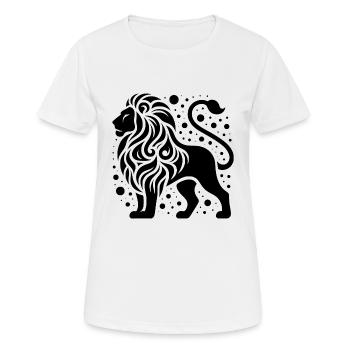 Elegant lion with wild mane - Women's Breathable T-Shirt - white - Front - AI Model Female 172 dark (172cm)