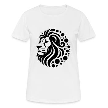 Proud lion's head with mane - Women's Breathable T-Shirt - white - Front - AI Model Female 172 dark (172cm)