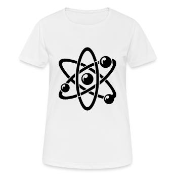 Physique du noyau atomique Atome Électron Modèle atomique - T-shirt respirant Femme - blanc - Devant - AI Model Female 172 dark (172cm)