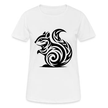 Kleines Baby Eichhörnchen in Tattoo Style - Frauen T-Shirt atmungsaktiv - Weiß - Vorne - AI Model Female 172 dark (172cm)