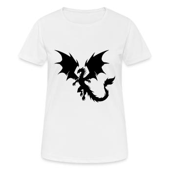 Flying dragon with huge wings - Women's Breathable T-Shirt - white - Front - AI Model Female 172 dark (172cm)