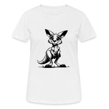 Croquis de dessin de bébé kangourou pour petits enfants - T-shirt respirant Femme - blanc - Devant - AI Model Female 172 dark (172cm)