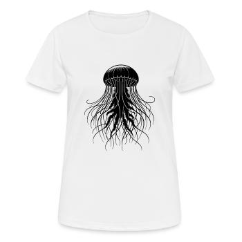 Große giftige Rippenquallen schwebende Medusa - Frauen T-Shirt atmungsaktiv - Weiß - Vorne - AI Model Female 172 dark (172cm)