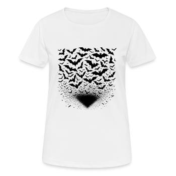 Huge swarm of bats - Women's Breathable T-Shirt - white - Front - AI Model Female 172 dark (172cm)