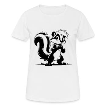 Enfants Skunk Crayon Dessin Croquis - T-shirt respirant Femme - blanc - Devant - AI Model Female 172 dark (172cm)