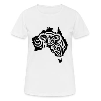 Koala sur le continent australien Tattoo Sytyle - T-shirt respirant Femme - blanc - Devant - AI Model Female 172 dark (172cm)