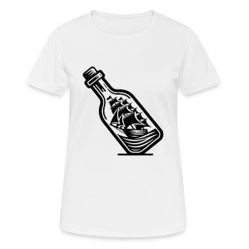 Ship in a bottle Sailing ship with sails - Women's Breathable T-Shirt - white - Front - AI Model Female 172 dark (172cm)