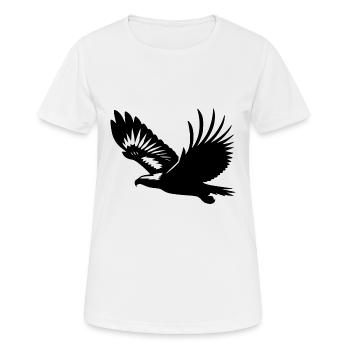 Seeadler auf breiten Schwingen im Aufwind - Frauen T-Shirt atmungsaktiv - Weiß - Vorne - AI Model Female 172 dark (172cm)