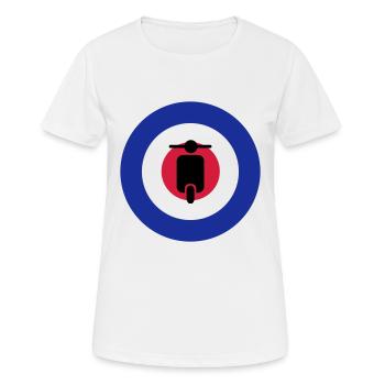 mods target - T-shirt respirant Femme - blanc - Devant - AI Model Female 172 dark (172cm)