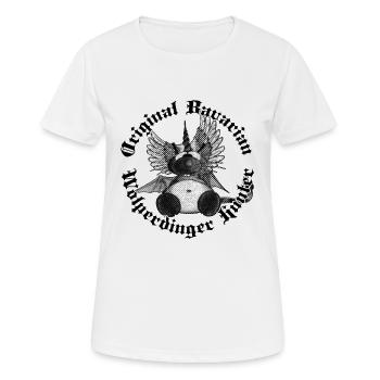 Original Bavarian Wolperdinger Hunter - Frauen T-Shirt atmungsaktiv - Weiß - Vorne - AI Model Female 172 dark (172cm)